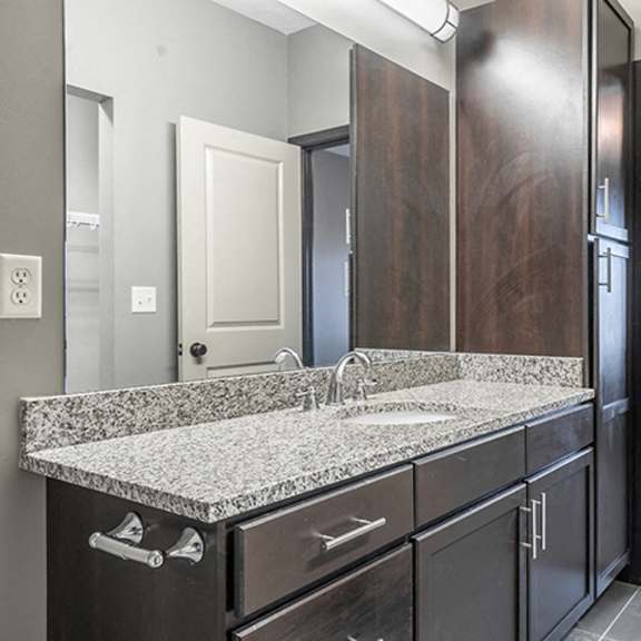 Thumbnail 11 of 11 Bathroom vanity with tons of cabinet and linen storage