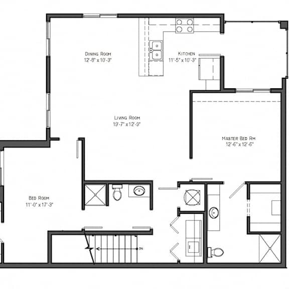 Thumbnail 2 of 2 Everglades two bedroom floor plan at The Villas at Mahoney Park