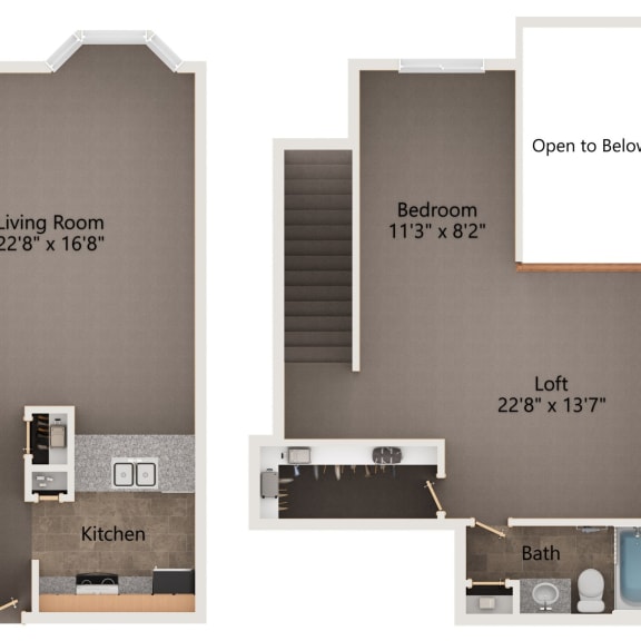Thumbnail 1 of 3 Empyrean two bedroom apartment floor plans