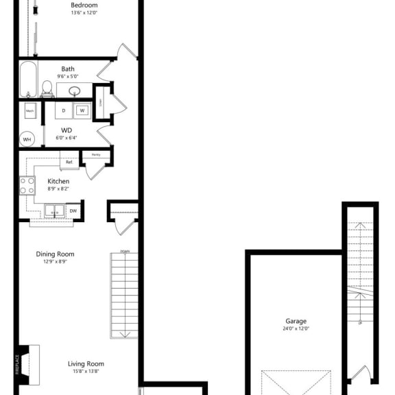 Thumbnail 1 of 26 the 1-bedroom Findad floorplan at Southwinds Villas in La Vista, NE