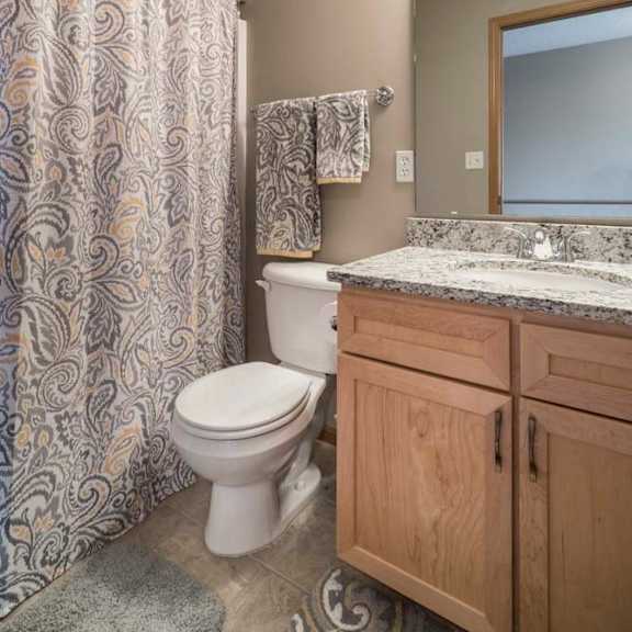 Thumbnail 14 of 21 Bathroom with modern cabinets at Southwind Villas in southwest Omaha in La Vista, NE, 68128