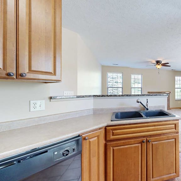 Thumbnail 11 of 28 a kitchen with a swan stone sink and a pantry door