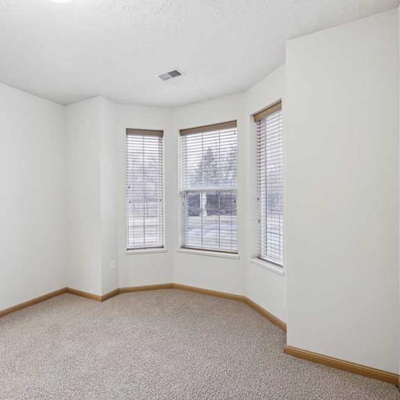 Thumbnail 17 of 21 Bedroom featuring bay-style windows, plush carpet, and natural light.