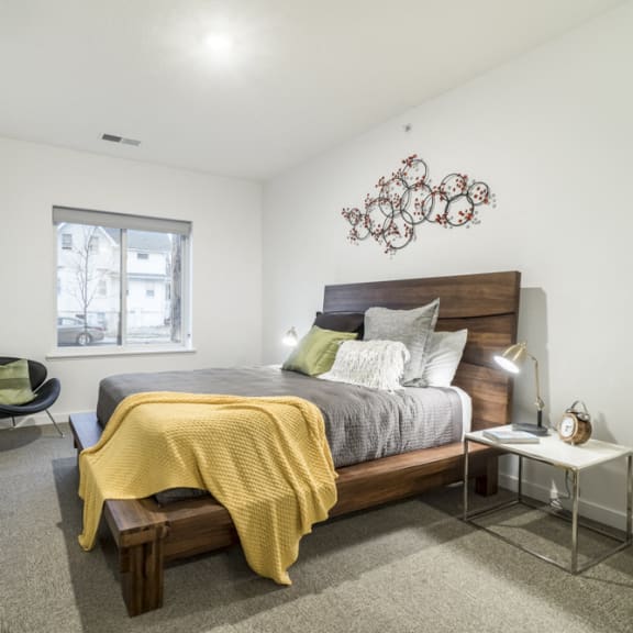 Thumbnail 7 of 9 Interiors-1 bedroom apartment for rent with natural lighting at The Conrad near UNMC OMaha NE