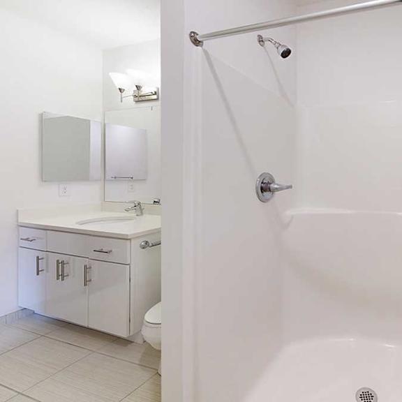 Thumbnail 27 of 28 a bathroom with a walk-in shower