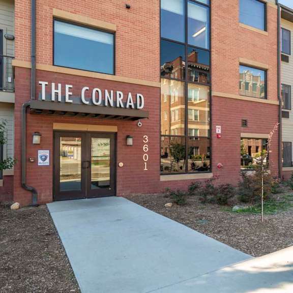 entrance at the conrad near unmc in the blackstone district omaha ne 68105