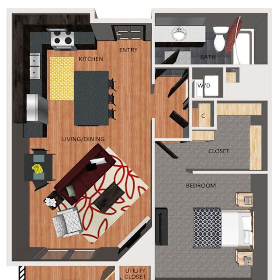 One-Bedroom Apartments for Rent in Lincoln, NE | The Flats at 84