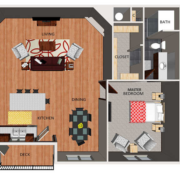 Thumbnail 1 of 2 Two bedroom apartment floor plan