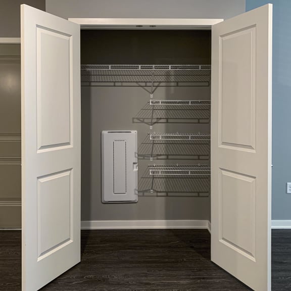Thumbnail 15 of 20 Large storage closet with ample shelving space at the flats at shadow creek