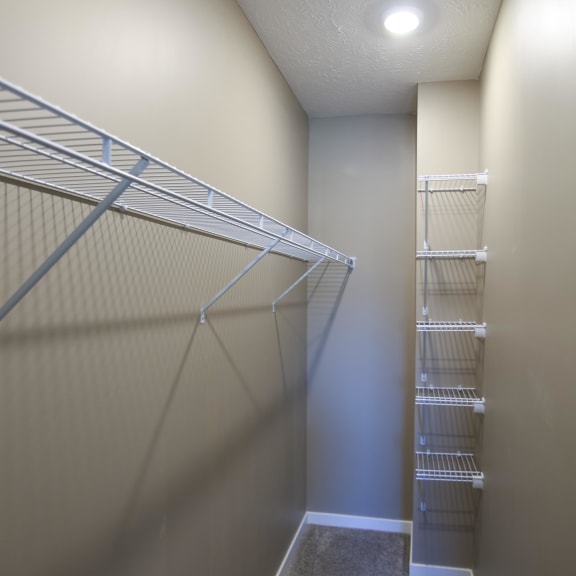 Thumbnail 10 of 15 Walk in closet with extra shelving space