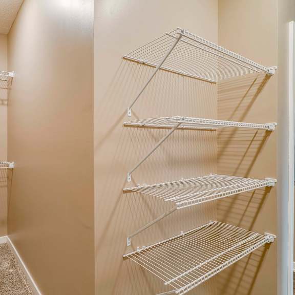 Thumbnail 14 of 15 Walk in closet in master bedroom at The Flats at Shadow Creek new luxury apartments in east Lincoln NE 68520