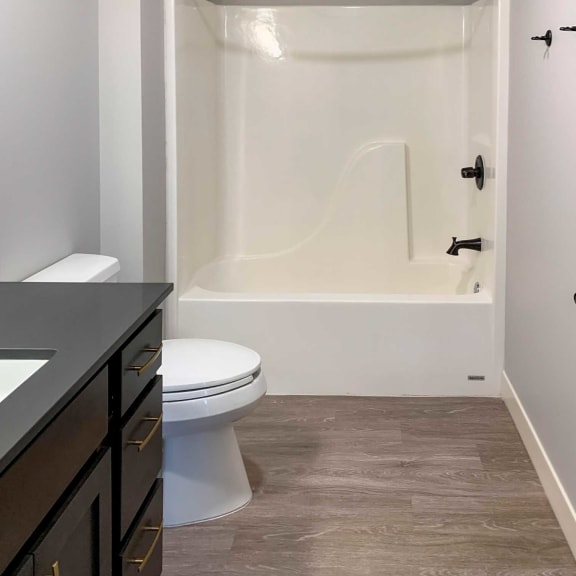 Thumbnail 16 of 20 a bathroom with a combination shower and tub