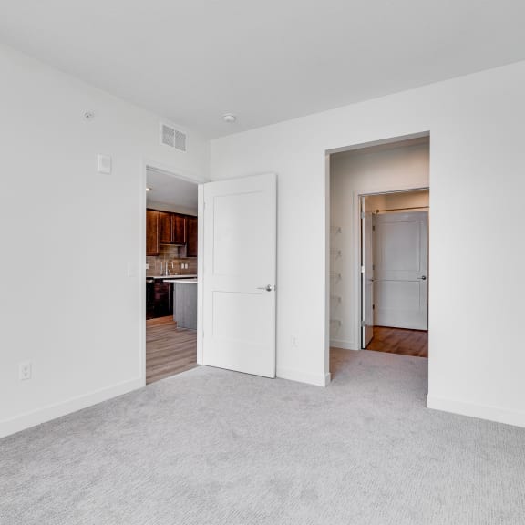 Thumbnail 5 of 8 Spacious carpeted bedroom with walk in closet at The Rowan in Eagan Minnesota