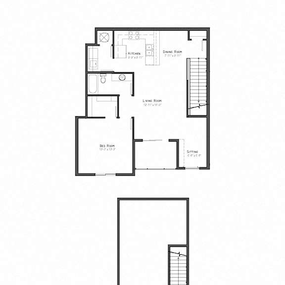 Thumbnail 3 of 21 Kings Canyon one bedroom floor plan at The Villas at Mahoney Park