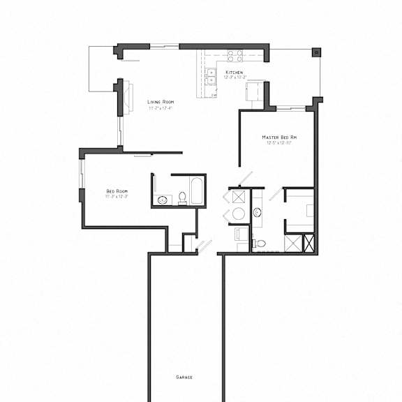 Thumbnail 2 of 13 Shenandoah two bedroom floor plan at The Villas at Mahoney Park