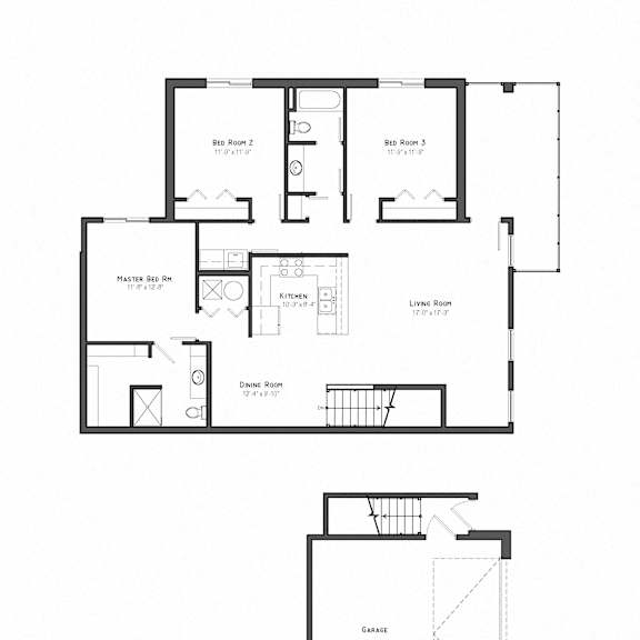 Thumbnail 3 of 26 Grand Canyon three bedroom floor plan at The Villas at Mahoney Park