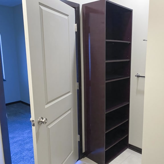 Thumbnail 10 of 16 Bathroom storage with an abundant amount of space and shelves