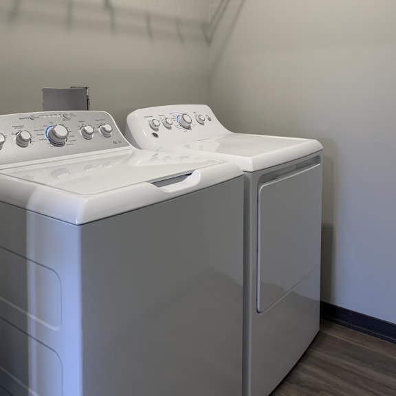 Thumbnail 23 of 26 Washer and dryer laundry room at the villas at mahoney park