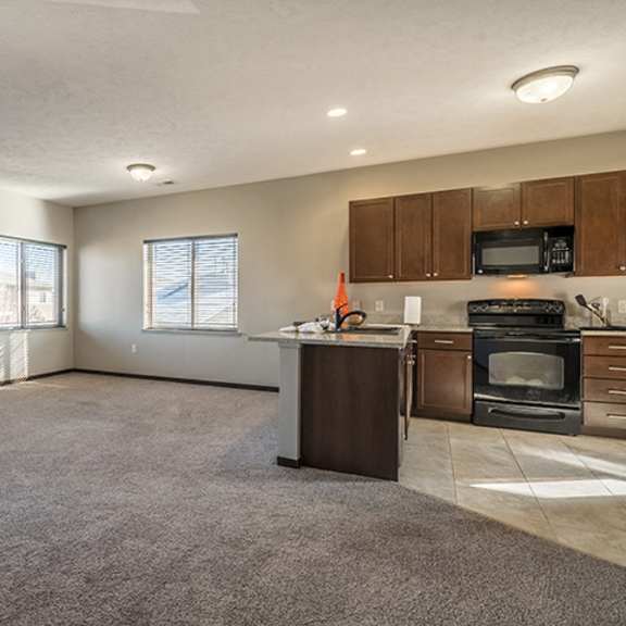 Thumbnail 2 of 11 Apartments with abundant natural light at the Villas at Wilderness Ridge in Lincoln Nebraska