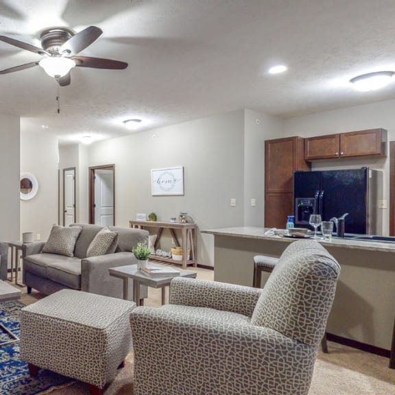 Thumbnail 7 of 19 There's plenty of living space in this two-bedroom Cedar floor plan at The Villas at Wilderness Ridge