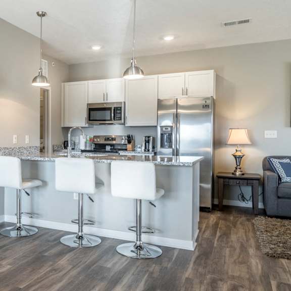 pendant lighting at the villas at mahoney park