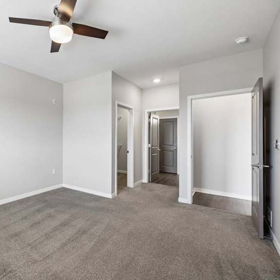 Thumbnail 38 of 44 Generous proportions, plush carpeting, and a flexible layout create a serene bedroom that's ready to reflect your personal style.