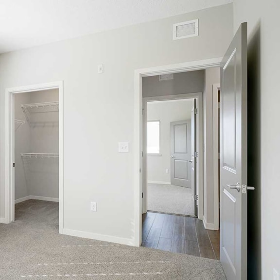 Thumbnail 19 of 27 a bedroom with a walk-in closet