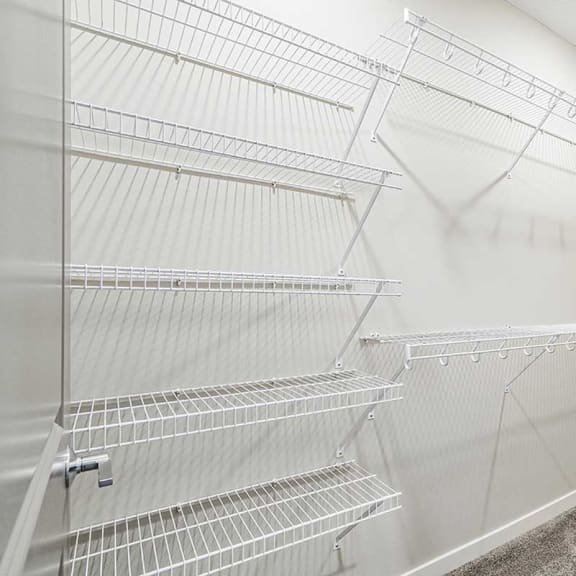 Thumbnail 16 of 27 a walk-in closet with built in wire shelving
