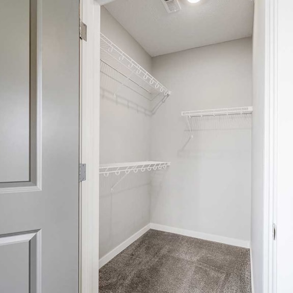 Thumbnail 21 of 27 a walk-in closet for the second bedroom with built-in shelves