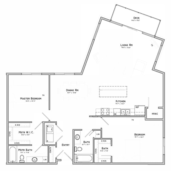 Thumbnail 1 of 28 a floor plan of a 2 bedroom apartment
