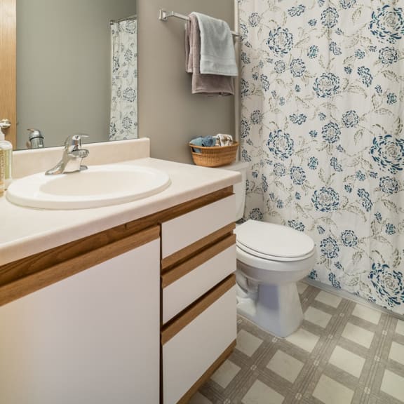 Thumbnail 10 of 10 a bathroom with a sink and a toilet