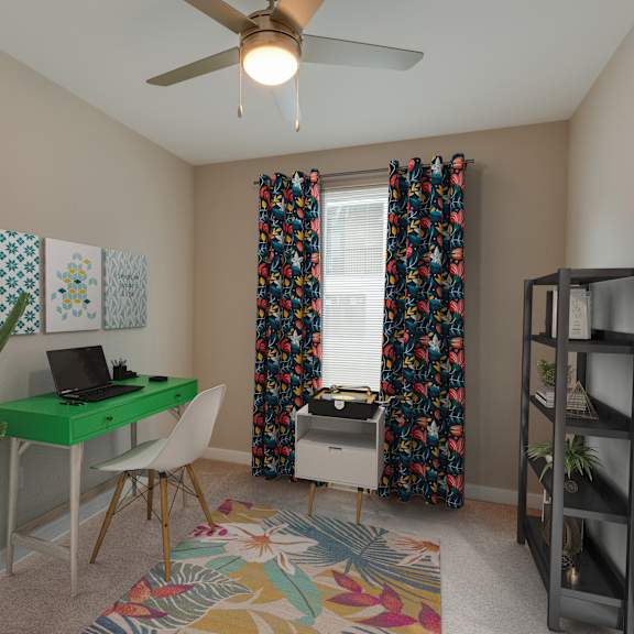 staged office