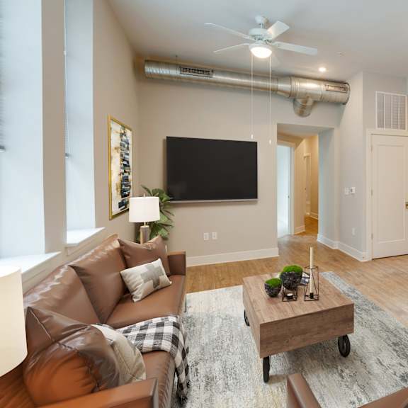 living room decorated