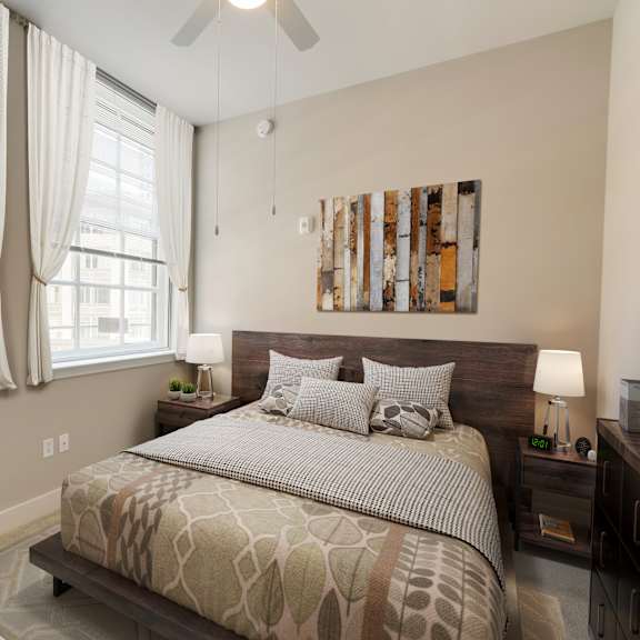 bedroom decorated