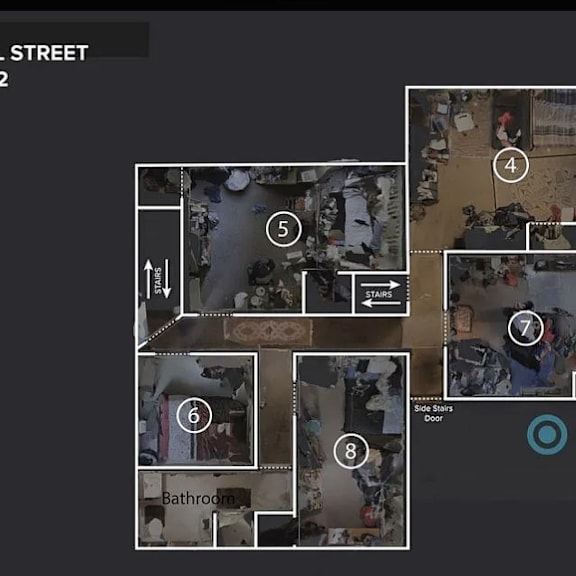 a floor plan of 144 hill street floor 2 showing the layout of rooms and bathrooms.