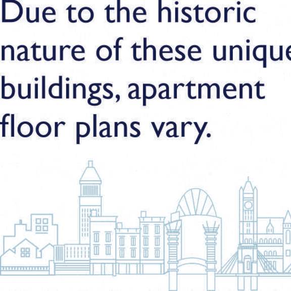 due to the historic nature of these unique buildings  apartment floor plans vary