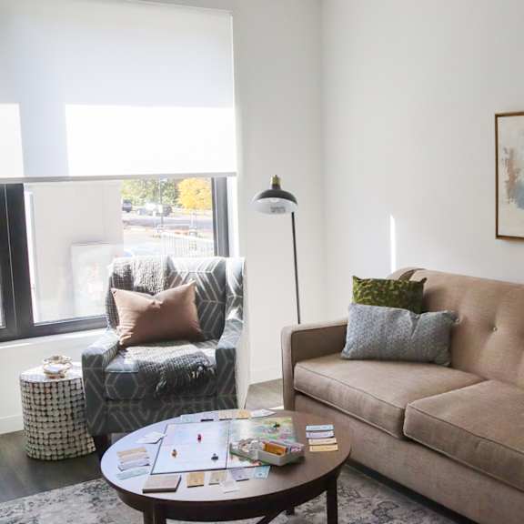 living area at 20 stephenson aman at clarendon hill, massachusetts