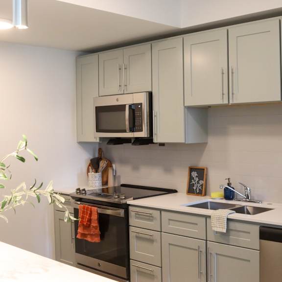 kitchen space at 20 stephenson aman at clarendon hill, somerville