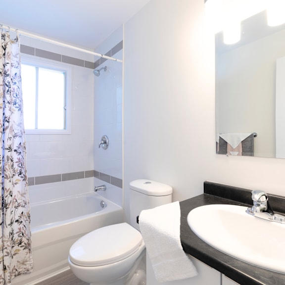 a white toilet sits next to a bathtub in a bathroom.