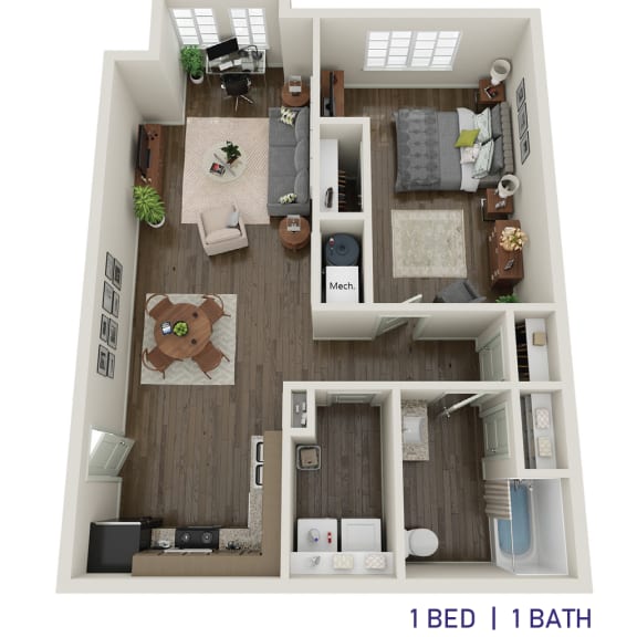 Thumbnail 1 of 7 a 1 bedroom floor plan  the residences atmask