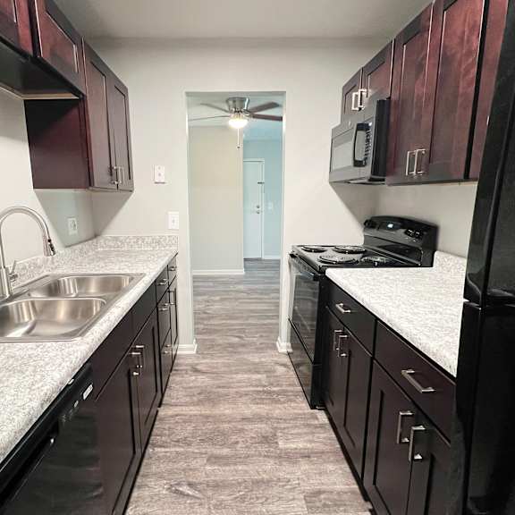 renovated kitchen at crown crossing apartments, amelia, oh, 45102