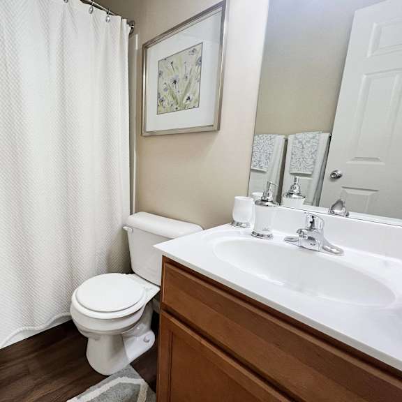 bathroom at fox run apartments, cincinnati
