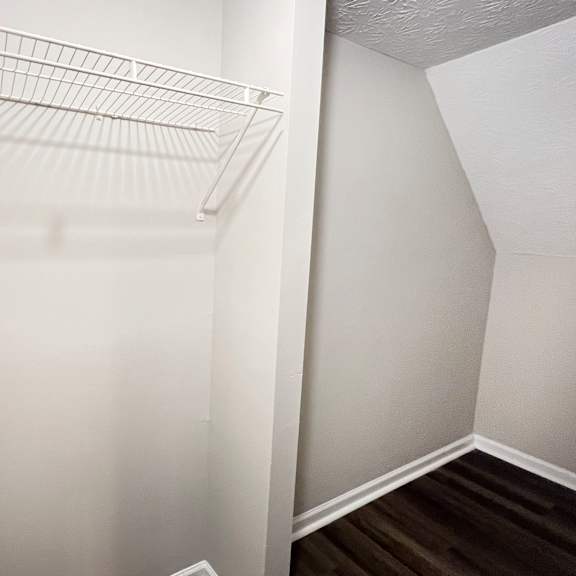 walk in closet  at revere village apartments, centerville, oh, 45458