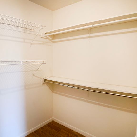 spacious closet view at crown crossing apartments, amelia, oh