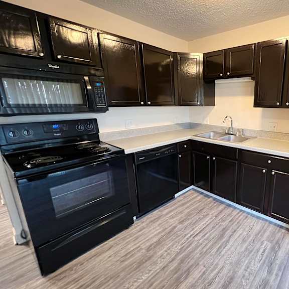 quail meadow kitchen at quail meadow apartments, cincinnati, ohio