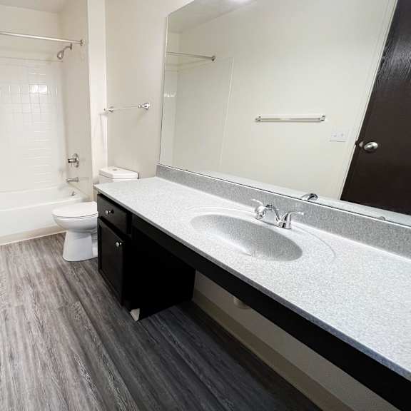 bathroom at quail meadow apartments, cincinnati, oh, 45240