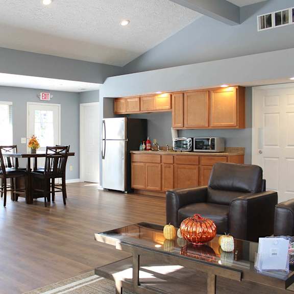 large clubhouse at eagle crest apartments, galloway