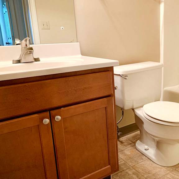 bathroom with bathtub at forest creek apartments, middletown, ohio