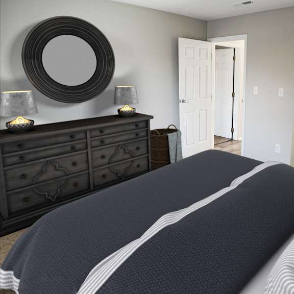 virtual model bedroom at steeplechase apartments, loveland, oh, 45140