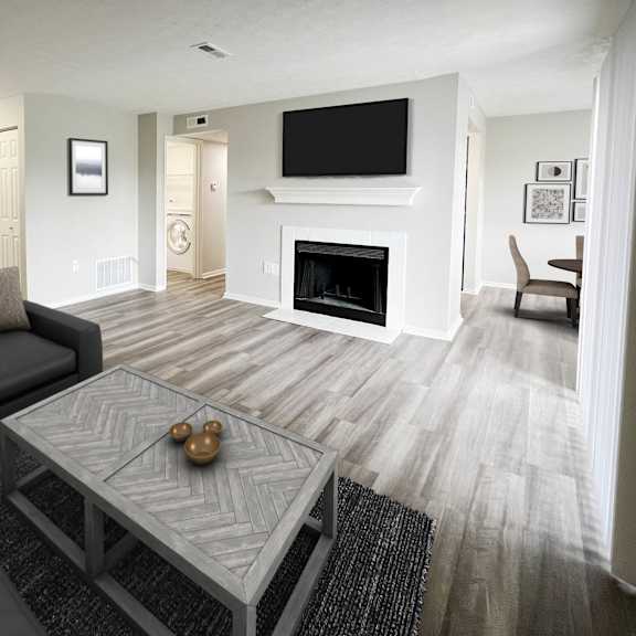 virtual model 801 sqft at deercross apartments, cincinnati, 45236